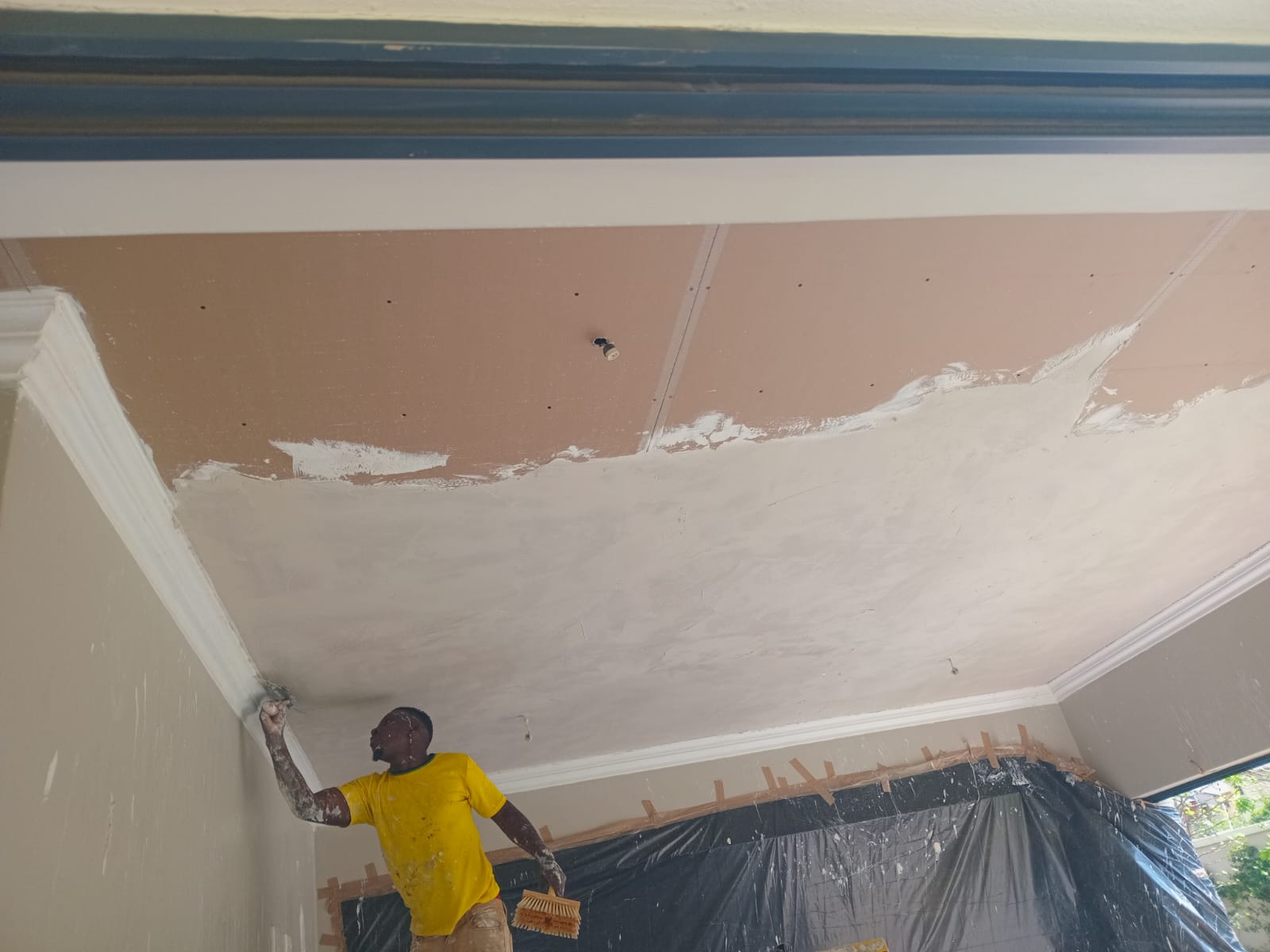 Interior ceiling repair and painting work